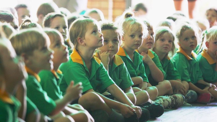 Primary school children looking attentive