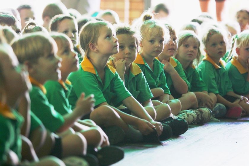 Primary school children looking attentive