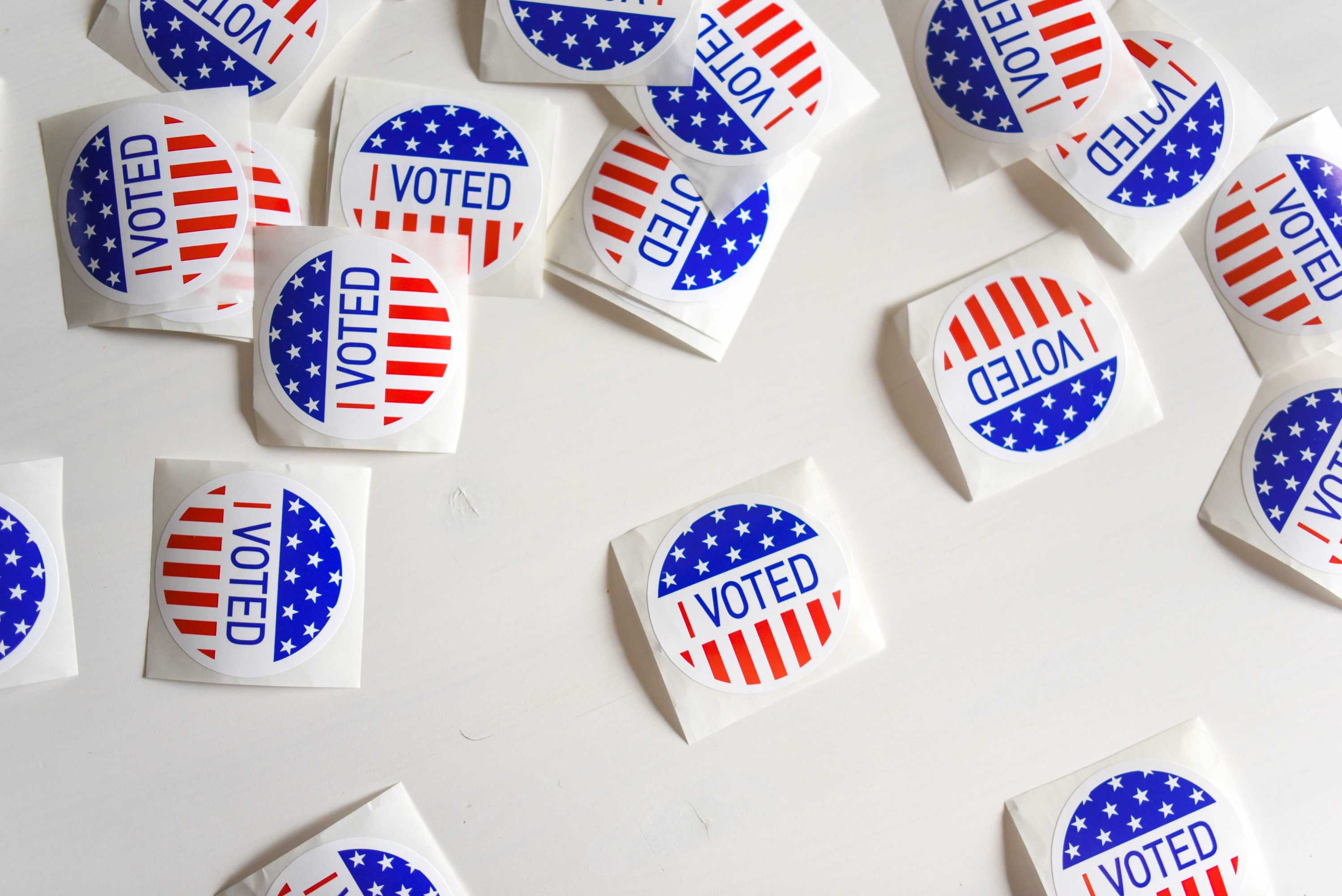 US election voting stickers