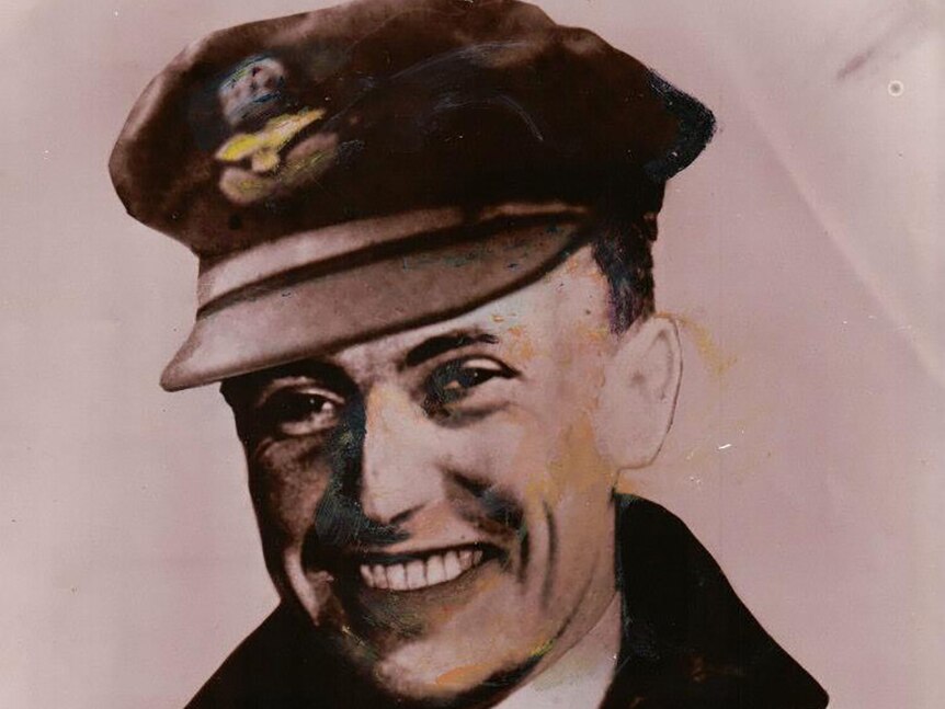 Bob Jackson as a tail gunner in World War II