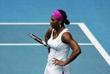 Serena Williams shows her displeasure