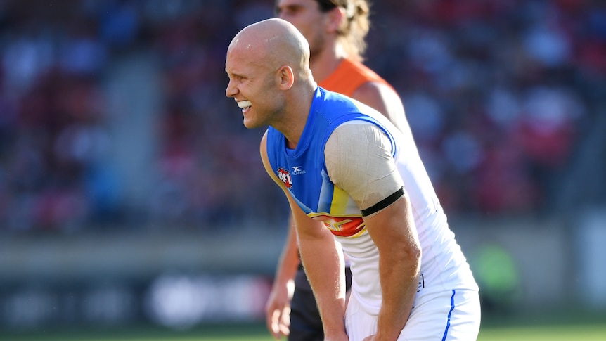Gary Ablett grimaces during Suns loss