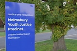 Sign outside the Malmsbury Youth Justice Centre in central Victoria.
