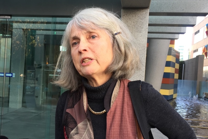 Nutritionist Rosemary Stanton walking in the street.