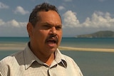 TV still of Alf Lacey, Palm Island Mayor, speaking on Stateline Qld on May 1, 2009.