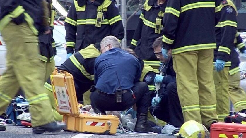 Three people were shot by a gunman in the Melbourne CBD this morning.
