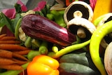 Mix of brightly coloured vegetables