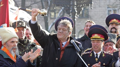 Election: Ukrainian President Viktor Yushchenko is currently facing his first electoral test (file photo).