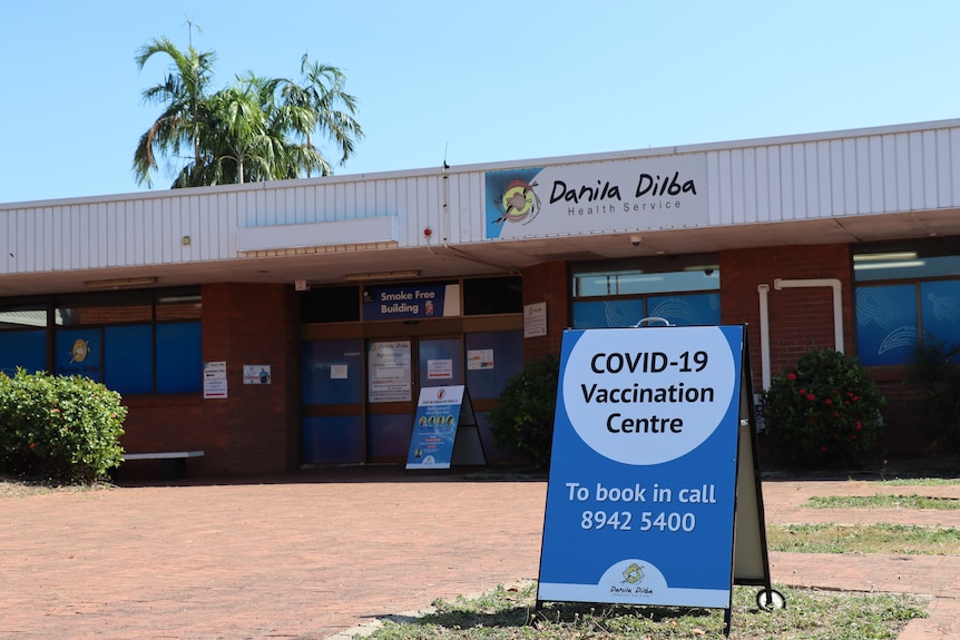 The vaccine clinic in Palmerston in the Northern Territory.