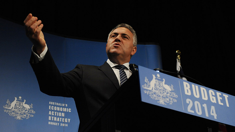 Treasurer Joe Hockey addresses the NSW Liberal Party post budget luncheon in Sydney.