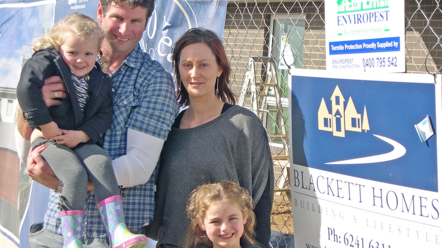 Katja Veenendaal, Paul Harriott and their two daughters are looking forward to moving into their new Wright home.