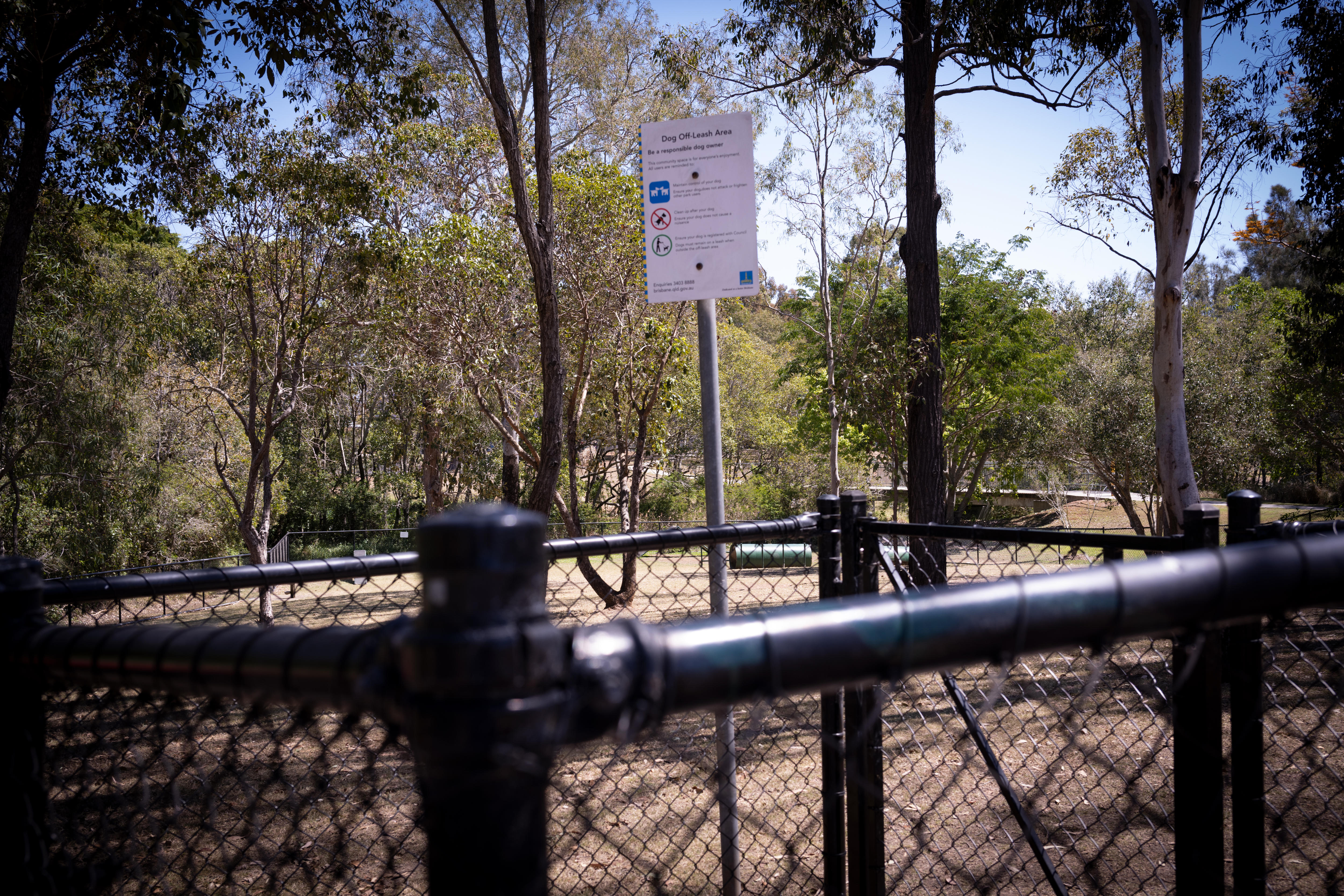 An off leash dog park