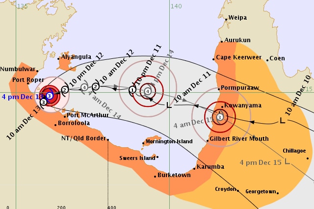 Tropical Cyclone Owen reaches category three on NT coast, may develop to category four today - ABC News