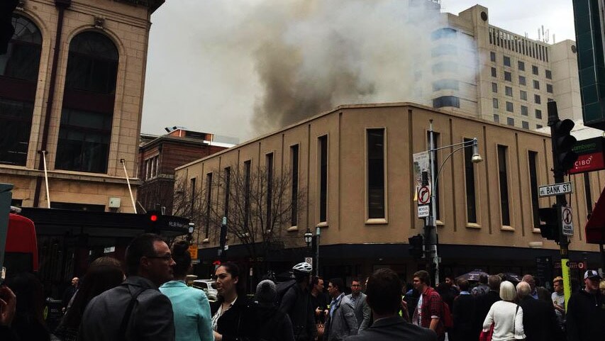 Adelaide workers evacuated from city buildings due to fire