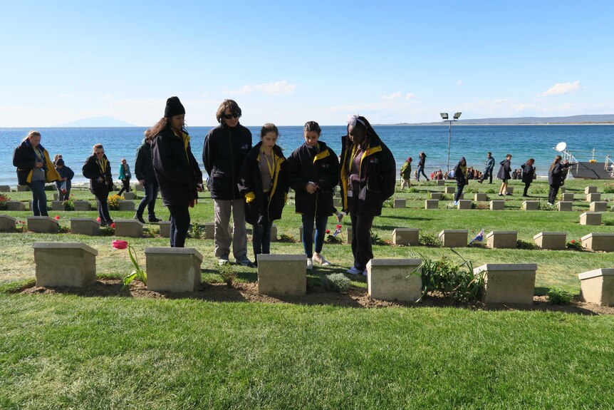 Delany students pause to remember fallen Anzac troops at Gallipoli