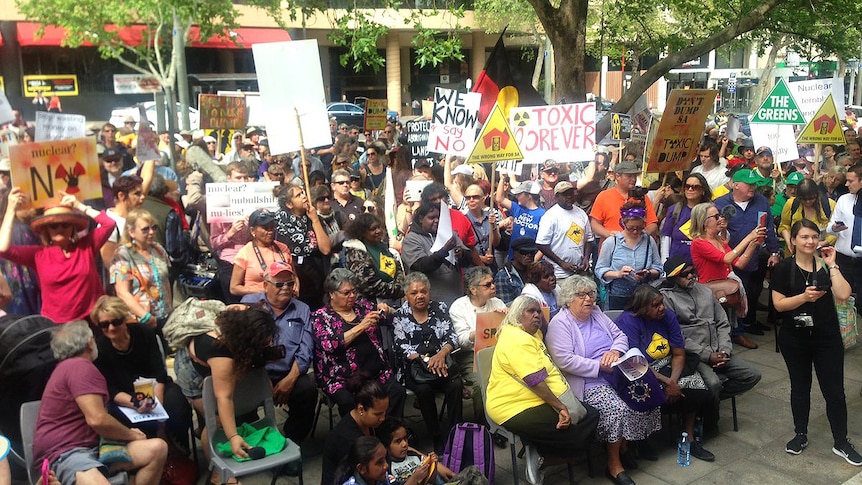 Protestors rally at Parliament House