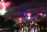 Fireworks over the Yarra River in Melbourne