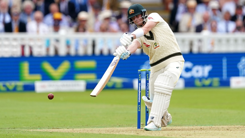 Steve Smith plays a full-blooded cover drive
