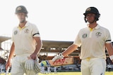 Adam Voges, Steve Smith walk off after day one in Dominica