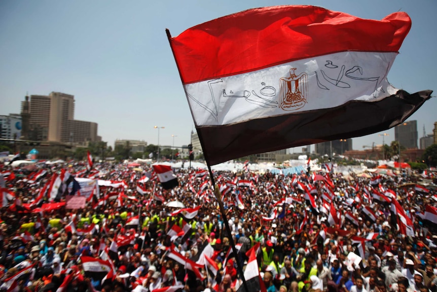 Protesters opposing Egyptian president Mohamed Morsi gather in Tahrir Square.