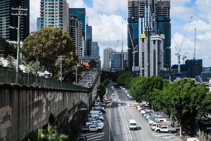 The Barangaroo casino rises up next to Millers Point public housing