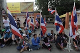 Anti-government protesters gather outside polling station to disrupt voting in southern Thailand