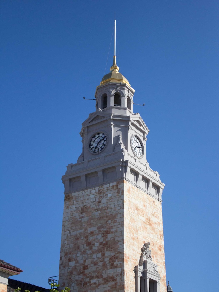 The Kalgoorlie Courthouse clock tower.