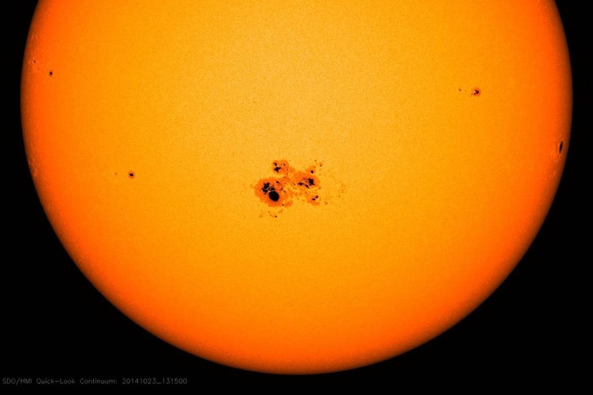 Gigantic sunspot captured in 2014
