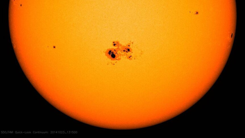Gigantic sunspot captured in 2014