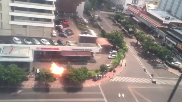 Explosions rock Jakarta