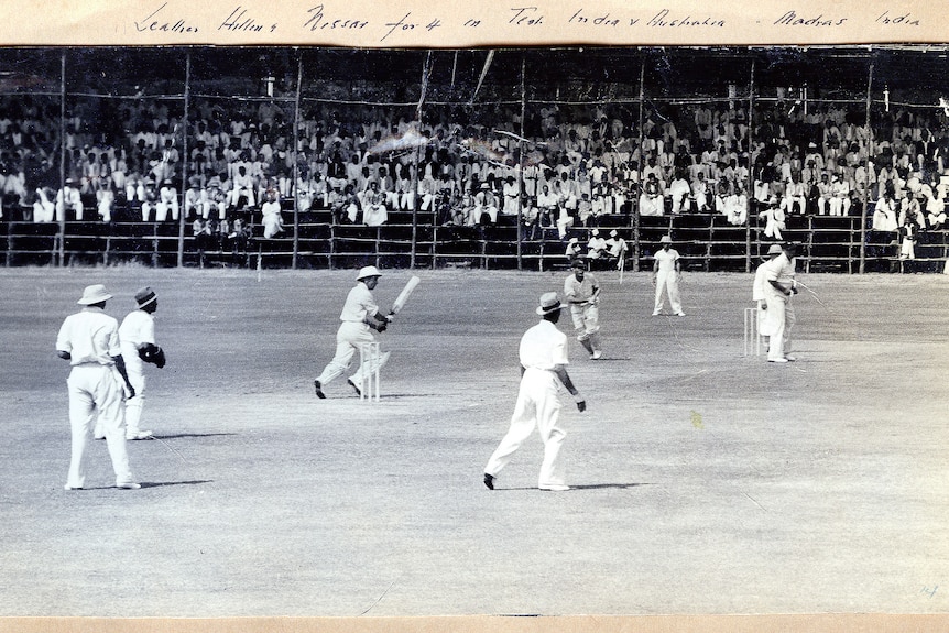 Tom Leather plays a shot through the covers