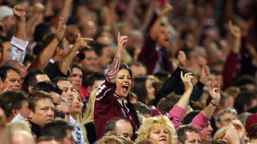 Delight in the Queensland State of Origin crowd