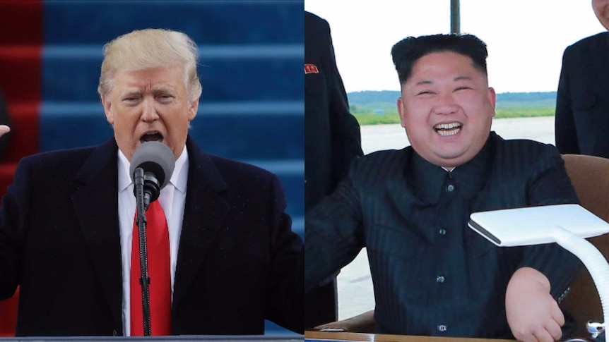 Composite image of Kim Jong-un and Donald Trump