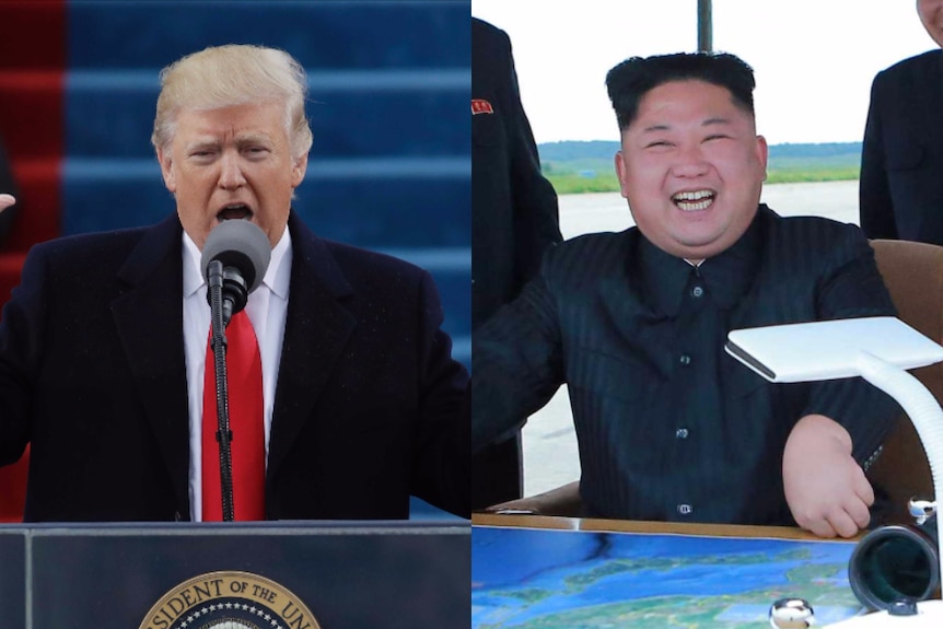 Kim Jong-un and Trump composite