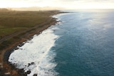 An aerial view of part of the coastline covered by the Great Eastern Drive