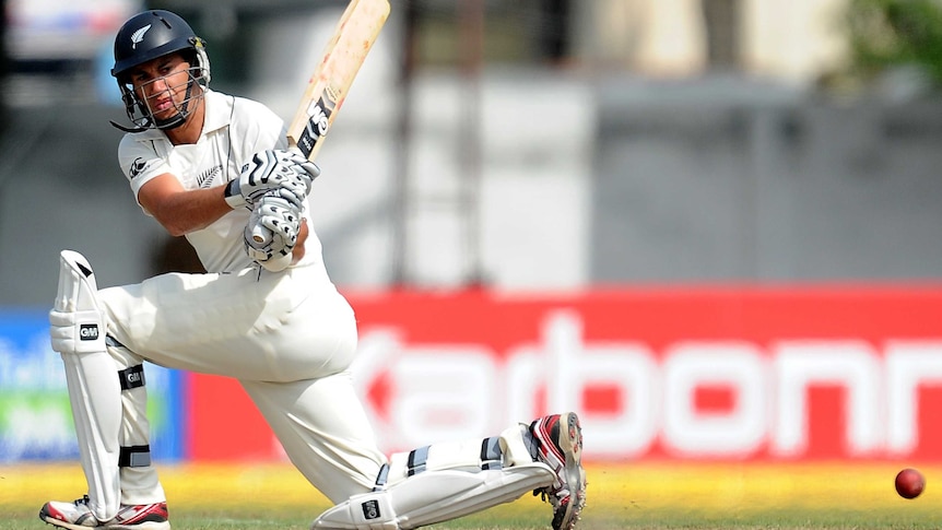 New Zealand's Ross Taylor plays a shot in the Black Caps Test win over Sri Lanka.