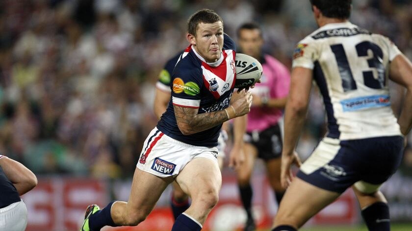 Classy stuff...Todd Carney had two impressive tries for the Roosters.