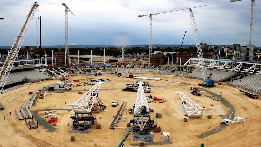 New Perth Stadium under construction