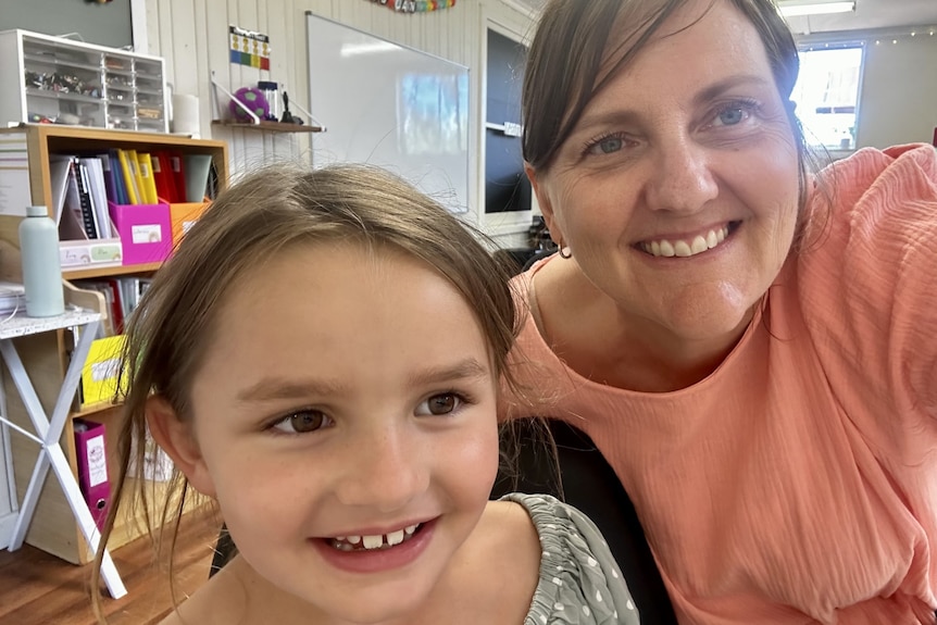 a young girl and an older women in a close up shot 