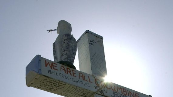 Cross in memory of Columbine shootings