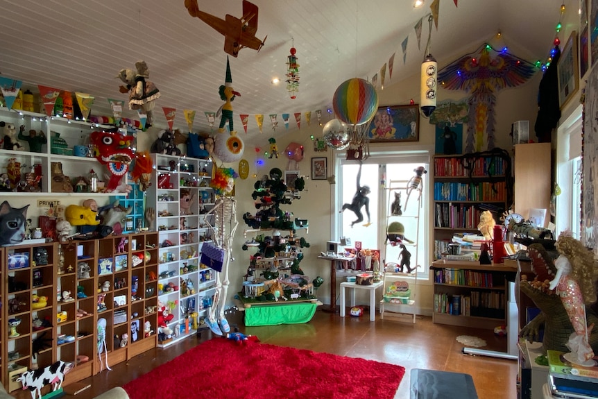 A room filled with countless toys and other wacky objects