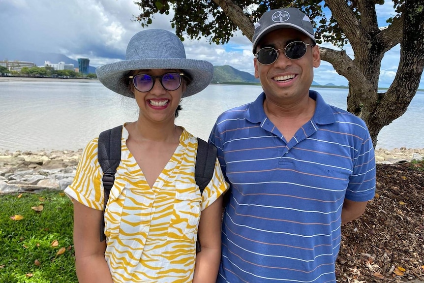 Brisbane residents Fabrina ad Mazhar Haque on holiday in Cairns in Far North Queensland.