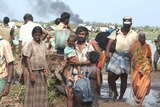 More than 100,000 civilians are believed to be trapped in north-eastern Sri Lanka.