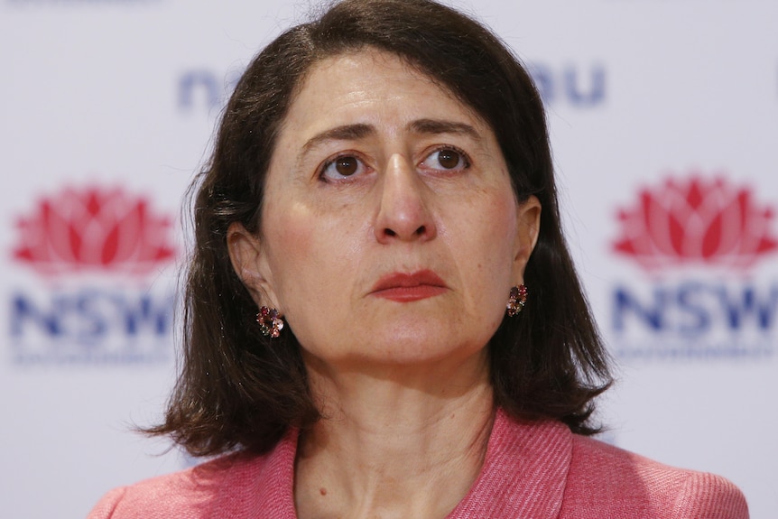 Gladys Berejiklian talks to the media