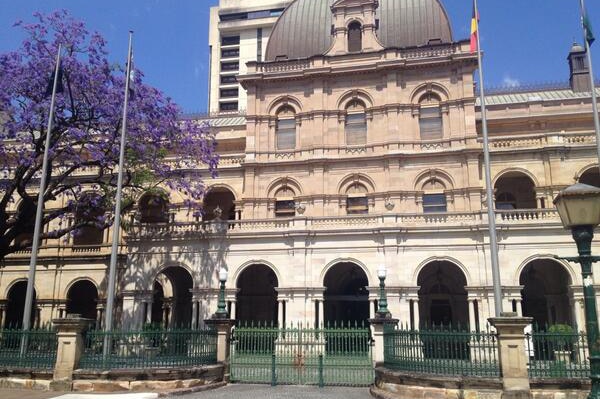 The front gates of Parliament House are locked this morning.