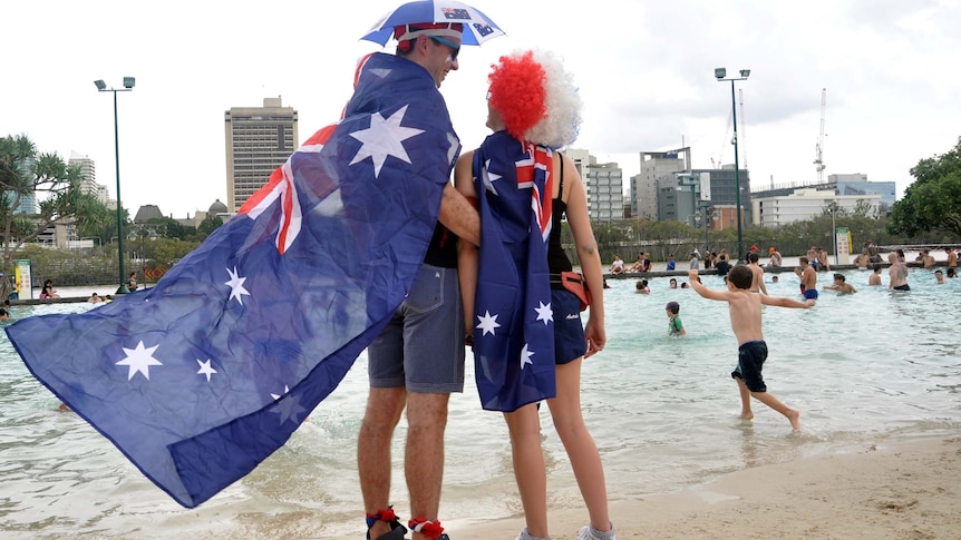 Australia Day at Brisbane beach