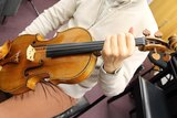 Stradivarius 1672 Mahler viola, as displayed by custodian Antoine Tamestit during Hobart visit, September 29, 2017