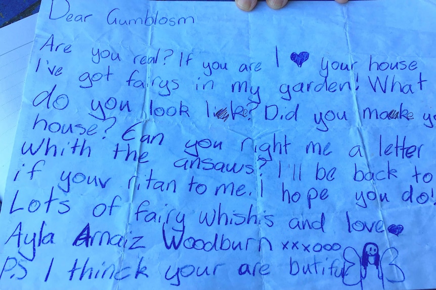 Letter written by child to a fairy