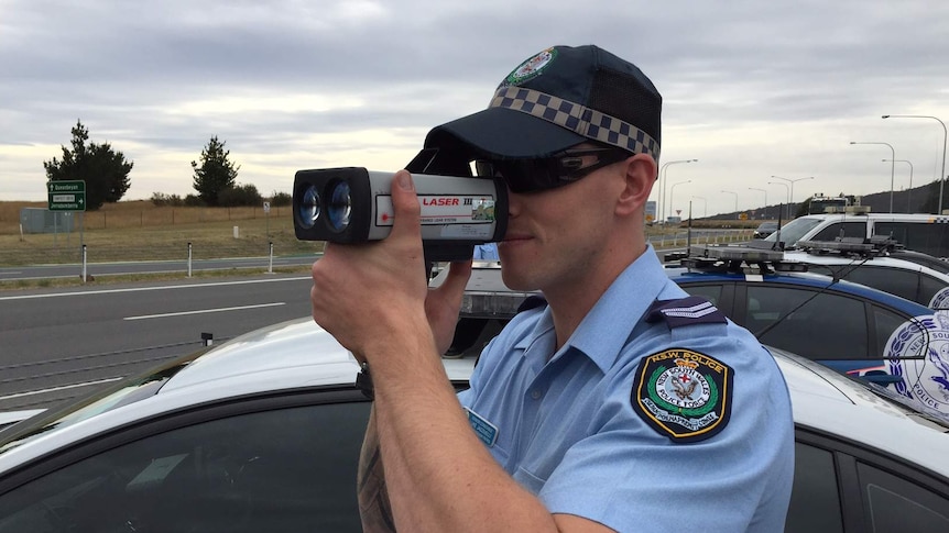 Police speed laser check