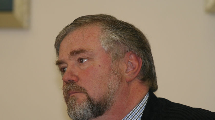 Political commentator Richard Herr at Parliamentary Committee hearing Hobart Spet 2008